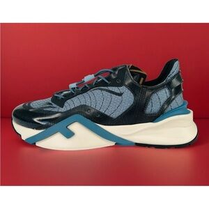 FENDI Flow FF Nylon Transparent Mix Media Logo Sneakers  UK 10 - US 11 - EU 44